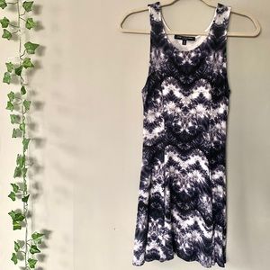 One Clothing Navy Tie-Dye Tank Top Flare Dress (M)